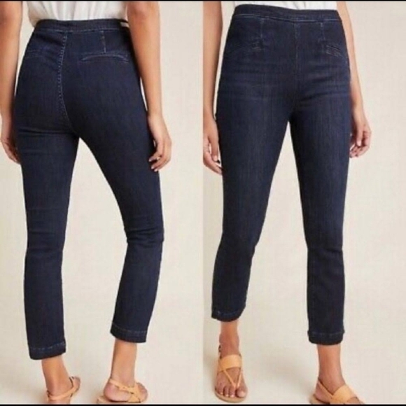 Anthrologie PILCRO High-Rise Denim Legging Cropped 27 - Picture 1 of 11